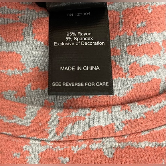 ✅SOLD-Ali Miles | Jersey Knit Blouse Pockets 3/4 Sleeve Stretch Abstract - Picture 7 of 8